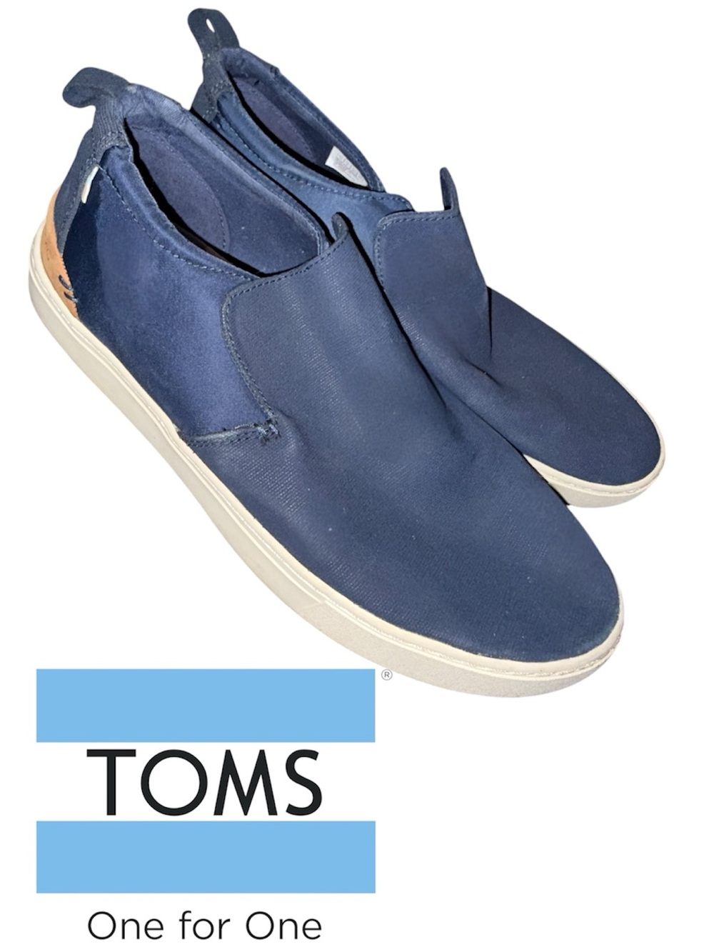 GUC- Men’s- TOMS- Sz 10- Paxton Blue Slip Ons
